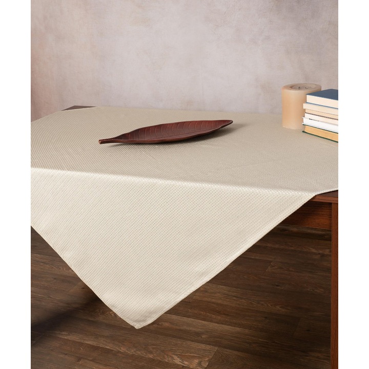 Fata de masa Nelly, Silk Fashion, Bumbac, 135x135cm, Bej