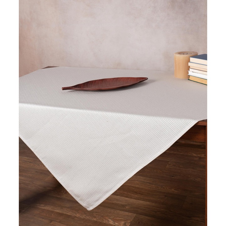 Fata de masa Silk Fashion, 135x135cm, Alb