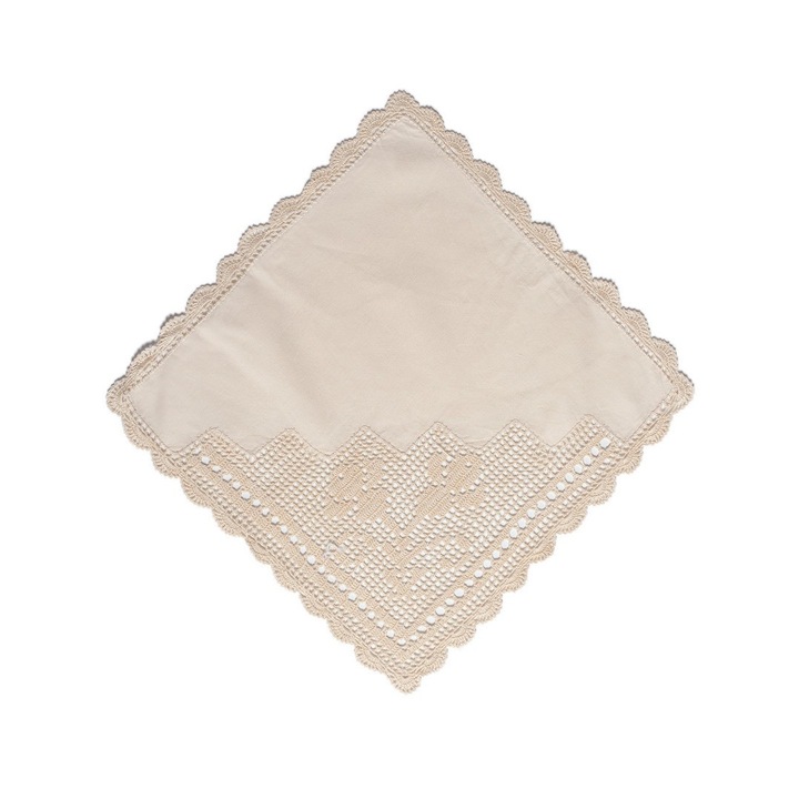 Set 12 mini prosoape de colt, SilkFashion, Bumbac, 33x33 cm, Bej