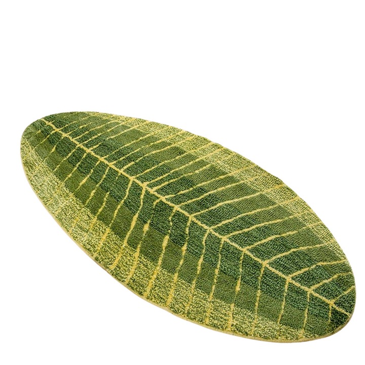 Youngshion Tropical Leaf fürdőszőnyeg, ultra nedvszívó, csúszásmentes, 70x140cm