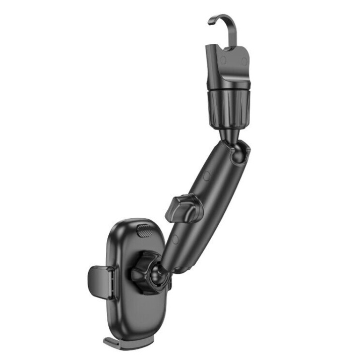 Suport Telefon Auto, HOCO H17, Prindere Oglinda Retrovizoare, NEGRU