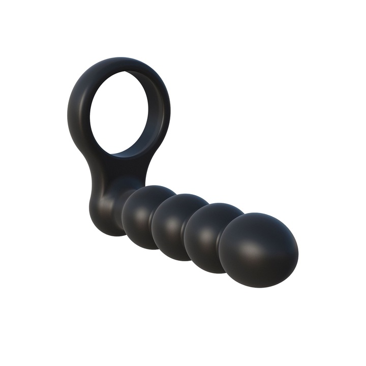 Колан за целомъдрие Pipedream с двойно проникване, 20 режима на пулсация, черен