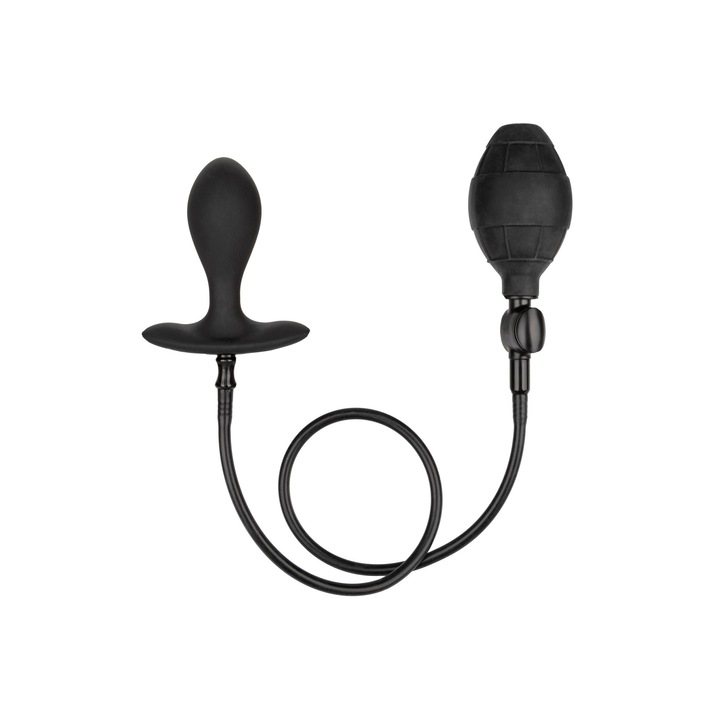 CalExotics felfújható anális dugó, szilikon, fekete, 7,5x3,25 cm