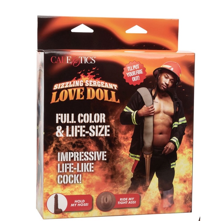 CalExotics Sizzling Sergeant Sex Doll, 2 lyuk, barna