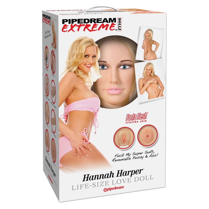 Pipedream Sex Doll, Hannah Harper, Fanta-Flesh, Pink