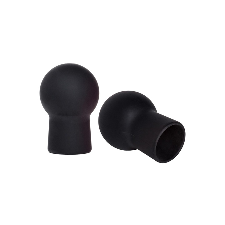 Вендузи за стимулация на зърната CalExotics, PVC, Черни, 5.75x2.5cм