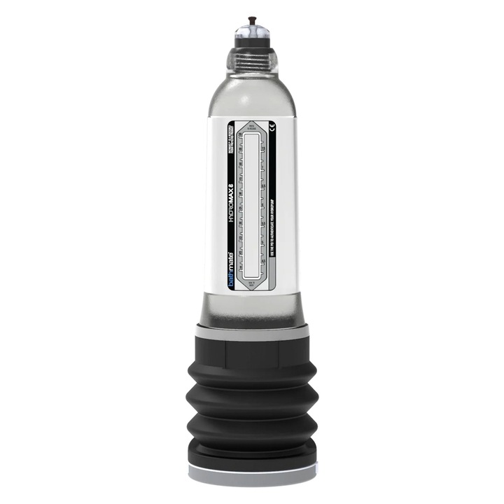 Секс помпа Bathmate Hydromax 8, прозрачна, за еректирала дължина 15-20см