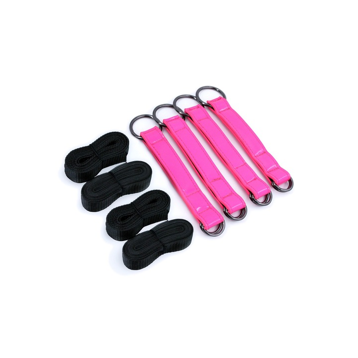 Set BDSM ns novelties Electra, Curele de Imobilizare, Roz
