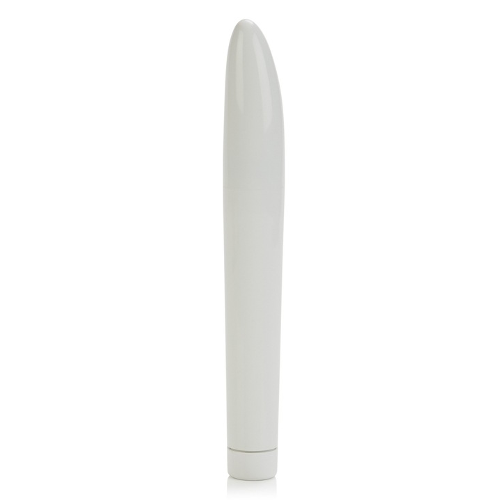 Vibrator traditional, CalExotics, Classic Maxi Mystique, multi-viteza, alb, 17.7x2.5cm