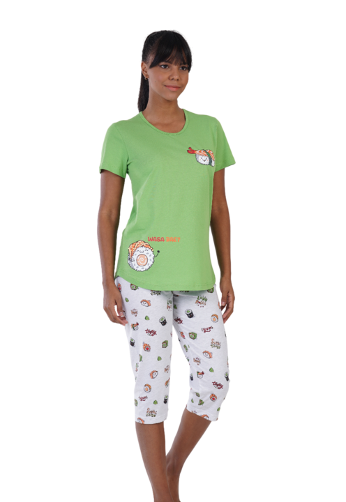 Pijama capri Vienetta, WasaBae, verde