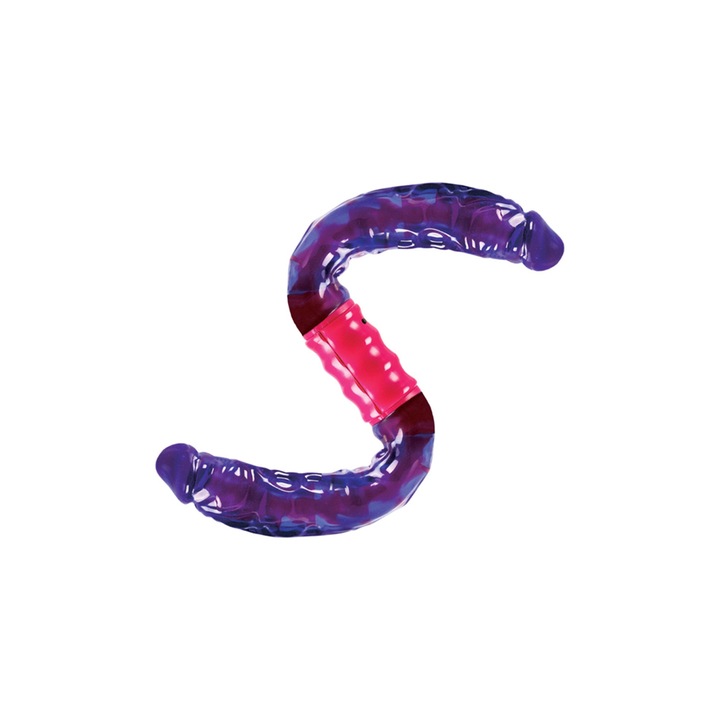 Двоен вибратор CalExotics Flexi-Dong, 3 интензитета, Безжичен, Лилав, 15 инча