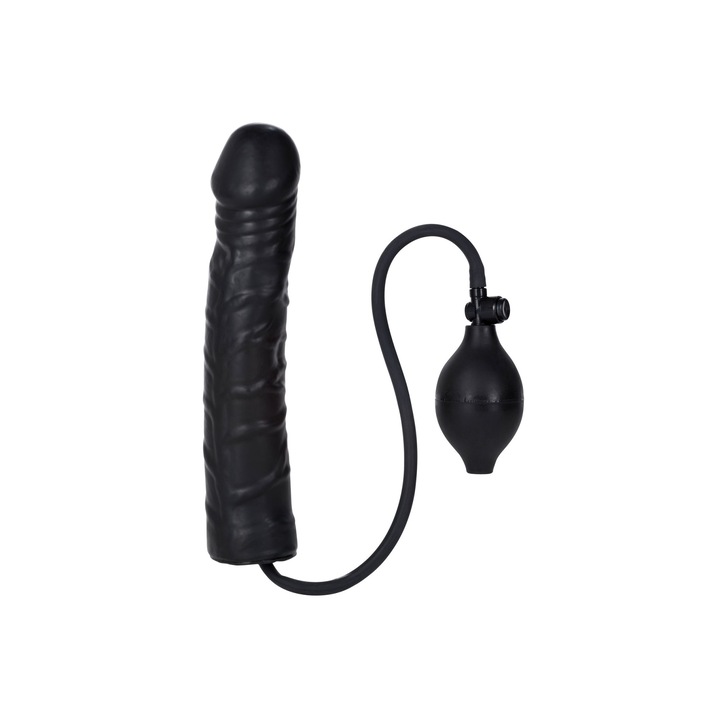 Dildo Inflatabil CalExotics, Latex, Negru, 16.5cm