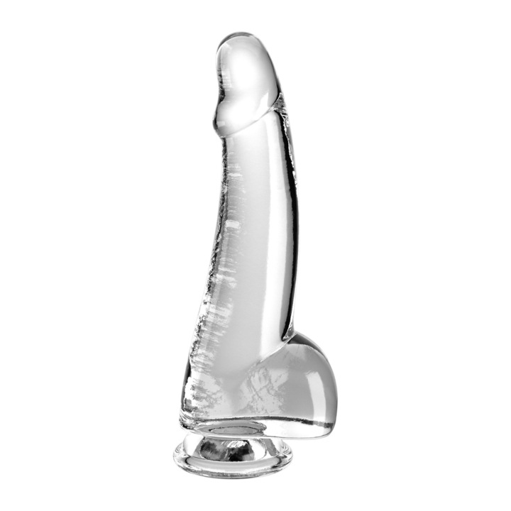 Pipedream Realistic Dildo, King Cock Clear, 19 cm, Полупрозрачен, С вендуза