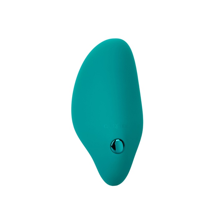 Vibrator CalExotics Pixies Hummer, 10 functii de vibratie, silicon lichid, aqua, 10cm