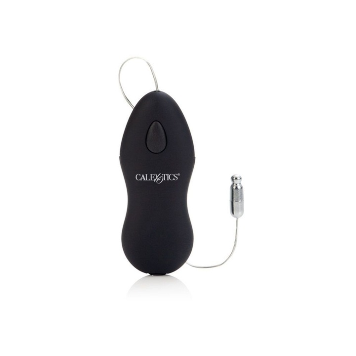 Bullet vibrator CalExotics Whisper Micro-Heated, 2 viteze, Negru