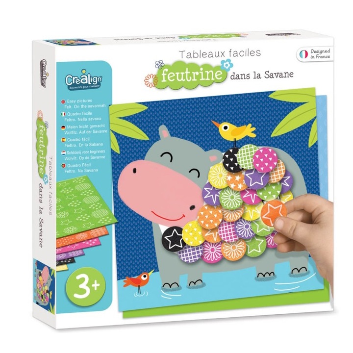 Craft комплект за деца, Crealign, мозайка, творчество, многоцветен, 3+ години