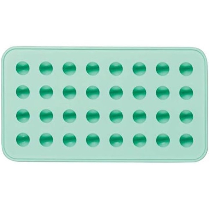 Forma sferica pentru gheata Ernesto, 19.5 x 10.8 x 2 cm, silicon, turcoaz