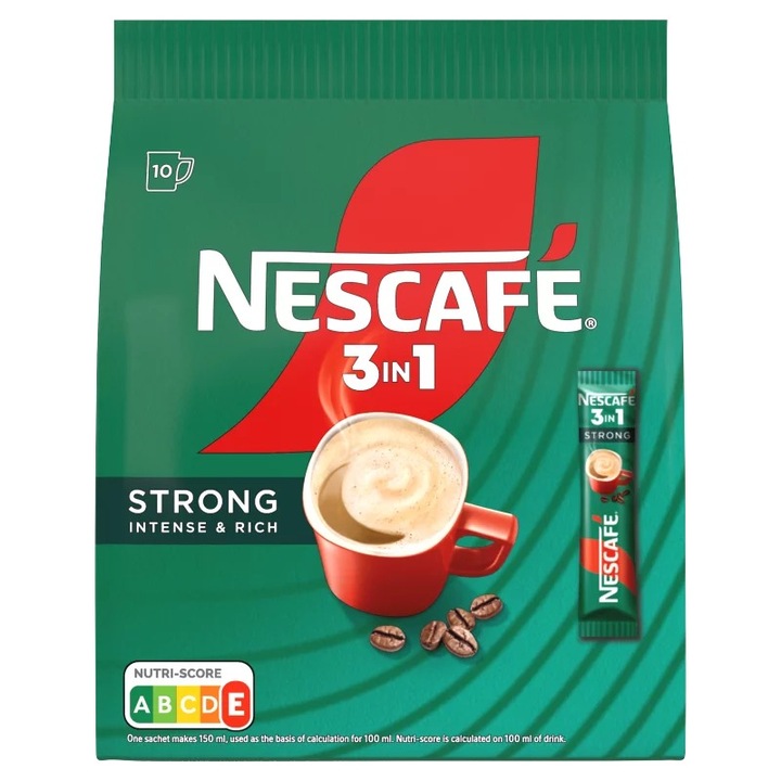 Cafea instant Nescafe 3in1, Strong, 10x16g