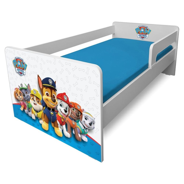 Pat copii Patrula Catelusilor Blue P1L 2-6 ani cu paravane detasabile/interschimbabile