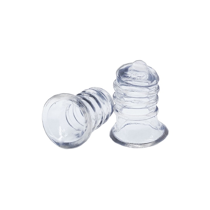 Комплект вендузи за зърна Hunkyjunk Elong, flexTPR, прозрачни