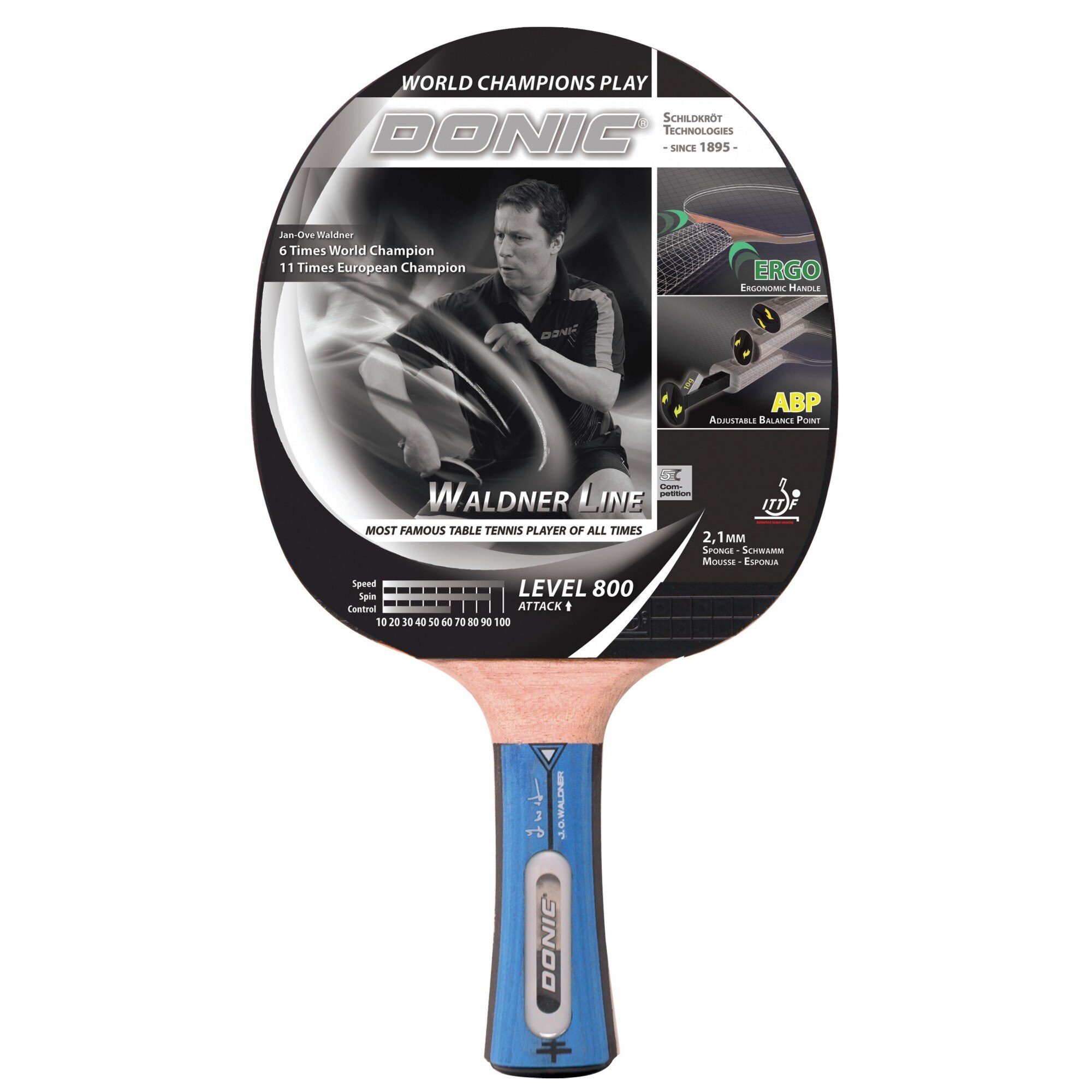 Paleta tenis de masa Attack New Waldner 800 include DVD