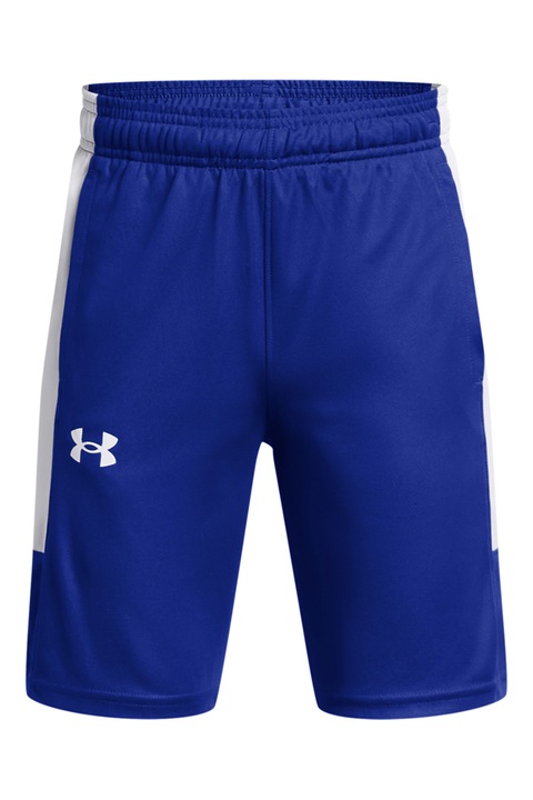 Under Armour, Pantaloni scurti cu buzunare laterale, pentru baschet Baseline, Albastru indigo
