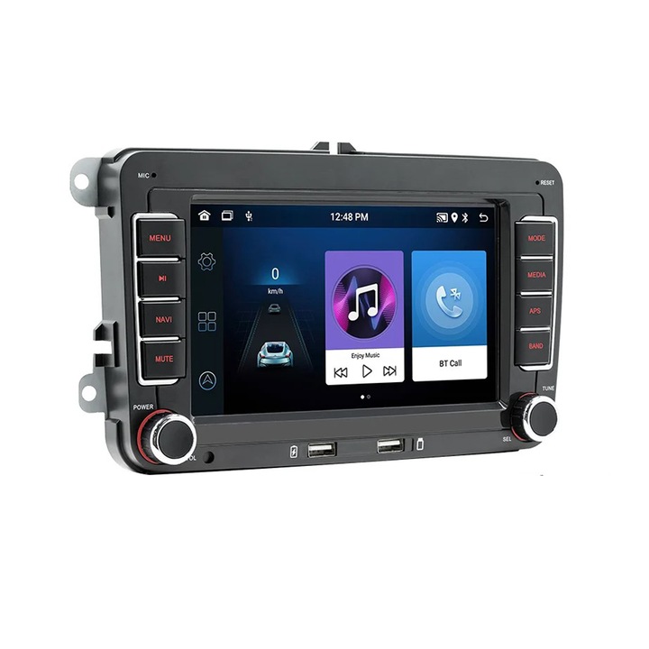 Ilike 7 "Android Carplay autórádió a Volkswagen Golf Polo Jetta Passat CC VW Skoda ülés multimédiás multimédiás sztereo carplay wifi navigáció, 2 GB RAM 32 GB ROM, HD LCD, 2 DIN, Bluetooth WiFi USB FM rádió, támogató Android/iOS