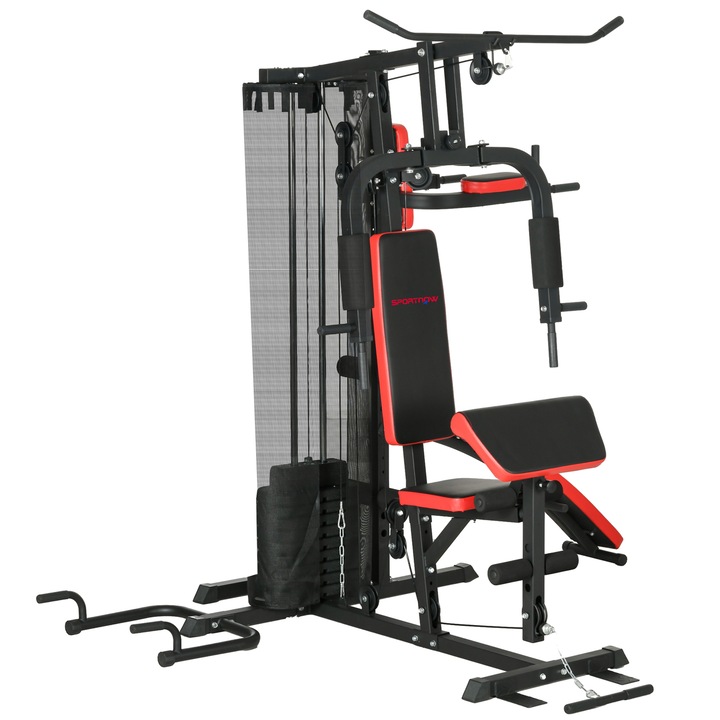 Мултифункционален фитнес уред SPORTNOW, 225x175x200 см, черен