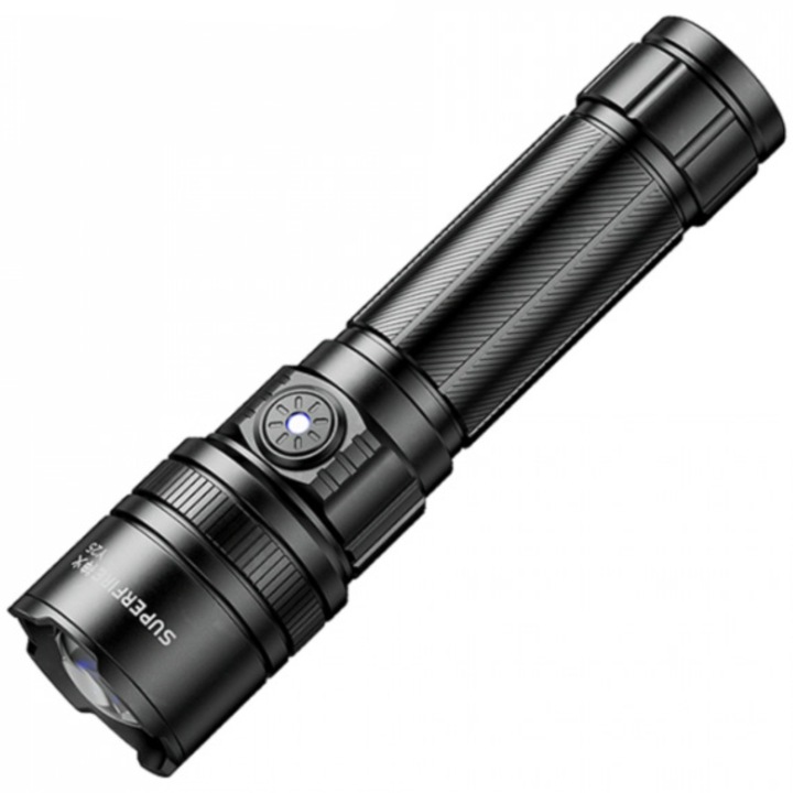 Фенер LED Superfire Y25, Zoom, 10W, 600 lm, 450м, 2000 mAh батерия, USB-C зареждане, IP44