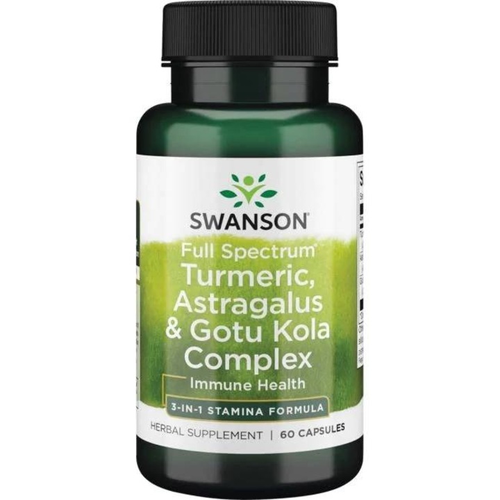 Supliment alimentar Swanson, Turmeric Astragalus Gotu Kola, 60 capsule ...