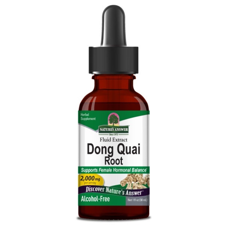 Supliment alimentar NATURE'S ANSWER, Dong Quai, extract de radacina, 30ml