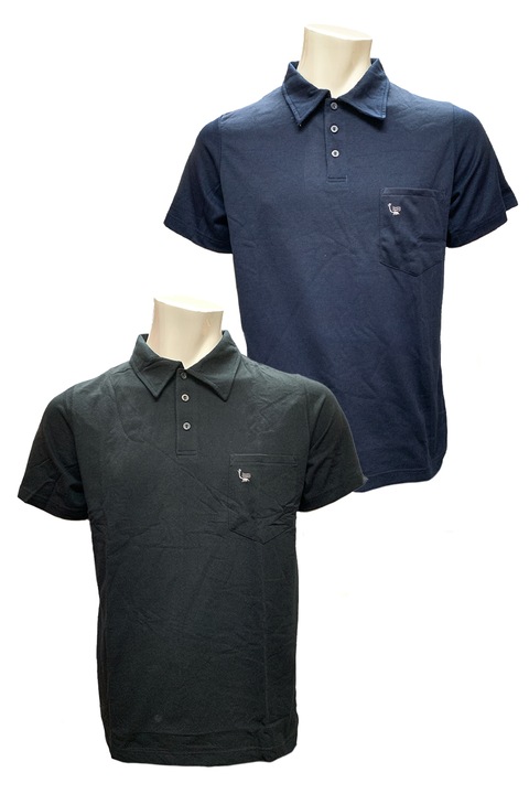 Комплект мъжки тениски с поло яка JUP 25031-2, 2 броя, Памук, S, Черен/Тъмносин