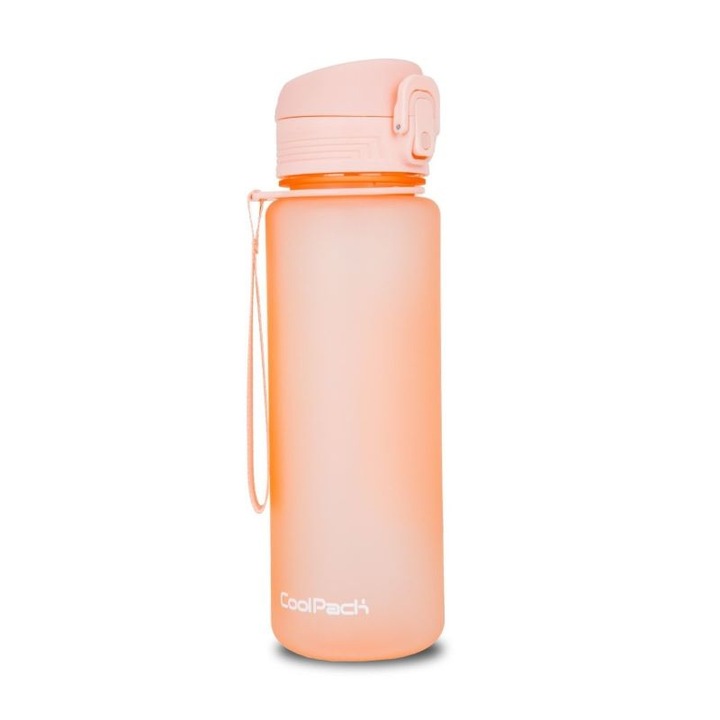 Бутилка за вода CoolPack, Brisk Powder peach, 600 ml, Розов