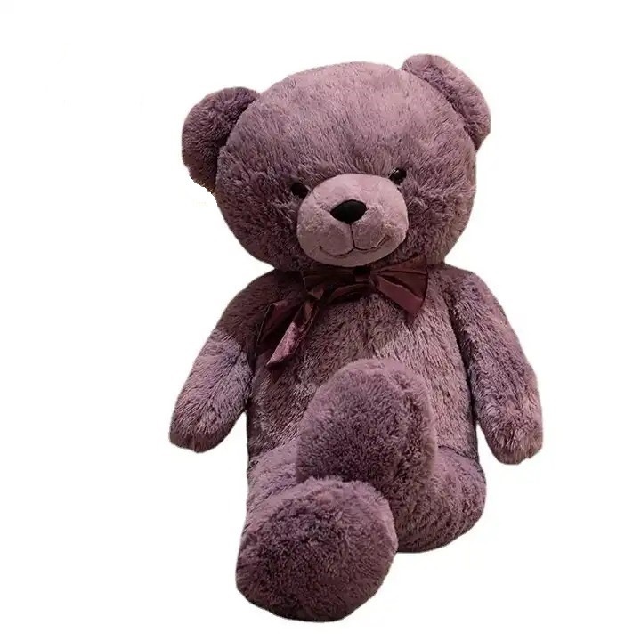 Jucarie Tea Toys Ursulet de plus cu panglica de catifea, violet, 90 cm