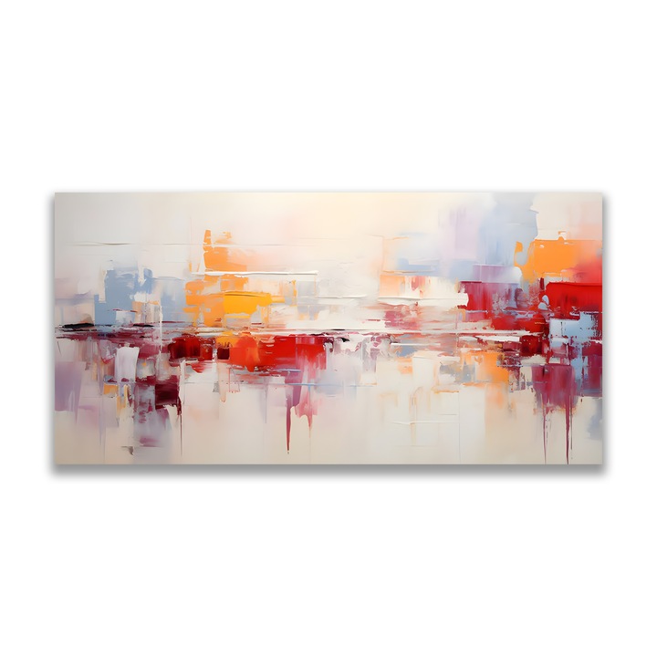 Prémium vászonfestés, LuxCanva® A1622, kromatikus, 60 X 120 CM, 100% pamutvászon 400 g/m2, fa alváz, nappali, absztrakt, színvisszaverő, dekoratív, hálószoba, élénk színek