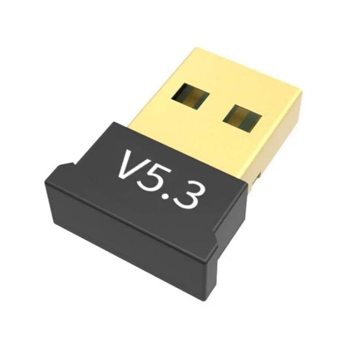 Безжичен адаптер за компютър/лаптоп, JENUOS®, Bluetooth 5.3, черен