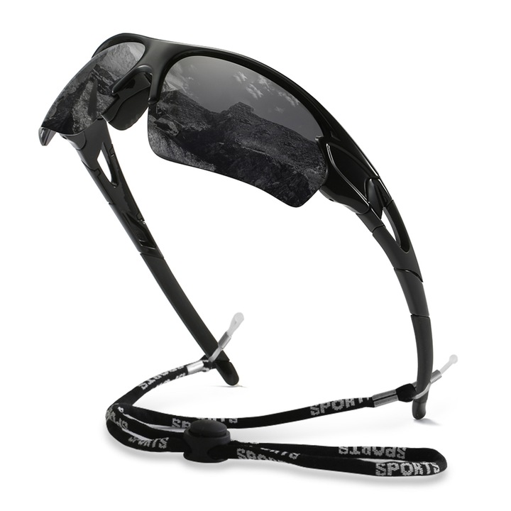 Мъжки слънчеви очила JOGVELO, поляризирани, UV защита, черни