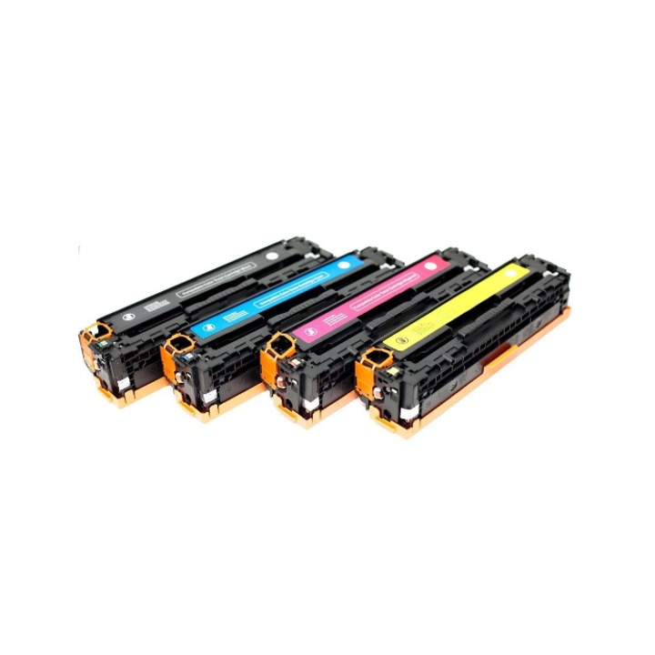 Комплект от 4 тонер касети, съвместими с HP 125A (CB540A/CB541A/CB542A/CB543A), 2400 страници