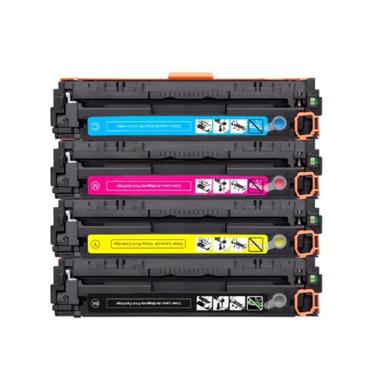 Комплект тонер касети, съвместими с HP 203A / CF540A/541A/542A/543A, черна, циан, жълта, магента, 1400 стр.
