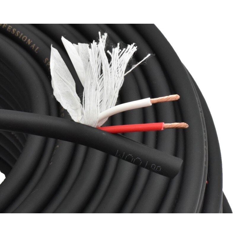 Cablu Audio Prof Rotund 2x2, 5mm2 cu Bumbac / 8mm - 100m/Rol - eMAG.ro