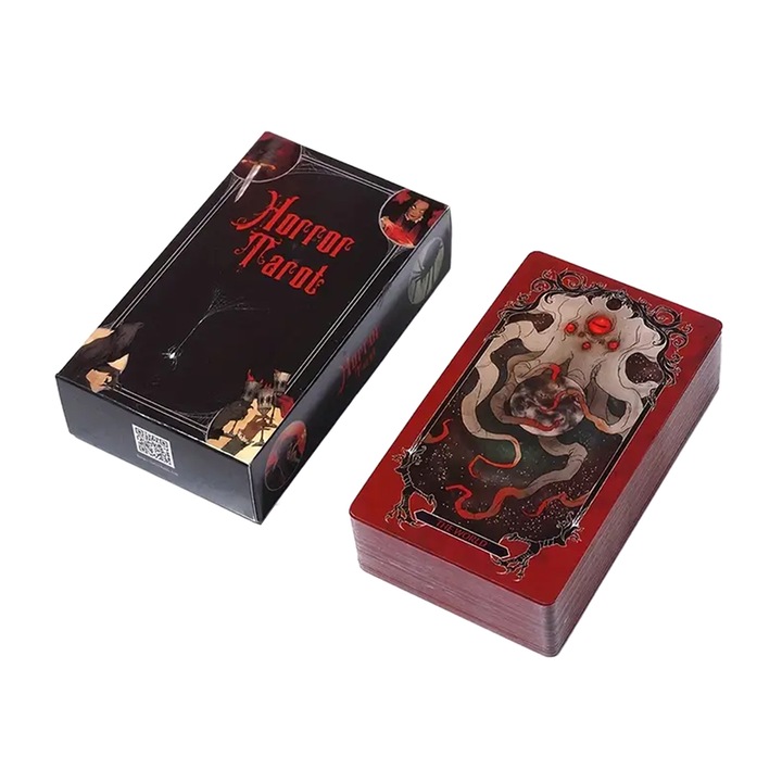 Комплект карти HORROR TAROT, Литературен стил на ужасите, Многоцветен, 78 бр, 10.3x6 см