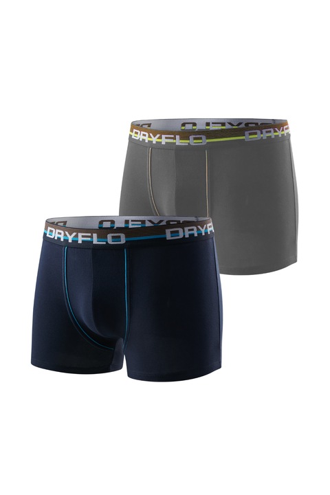 Boxeri Barbati, DRYFLO, P086, Set 2 perechi, Gri albastrui