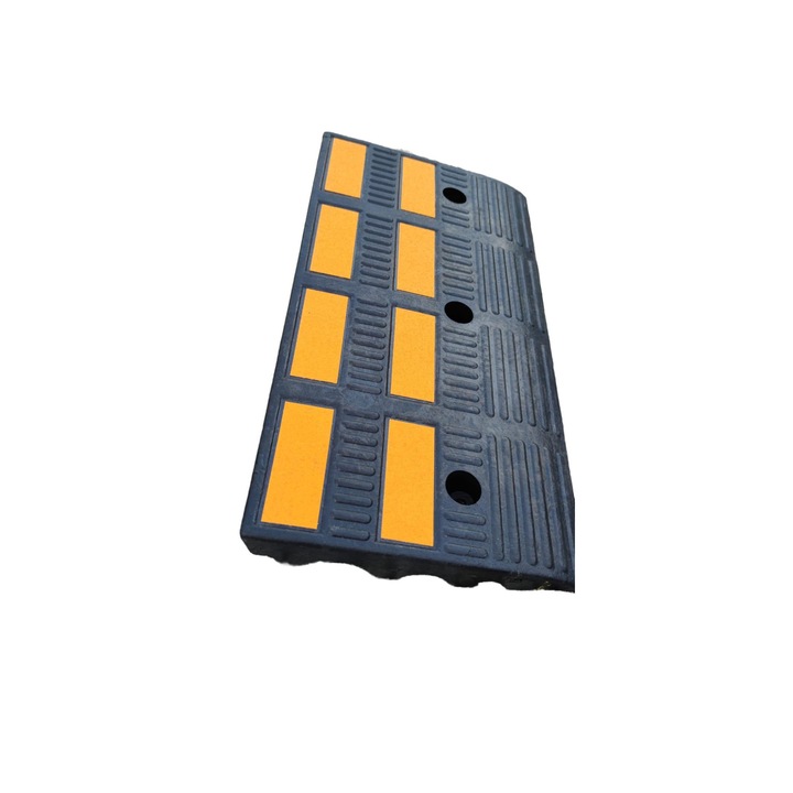 Мобилна рампа Ayaq, противоплъзгаща, светлоотразителна, 30x60x10cm, черна