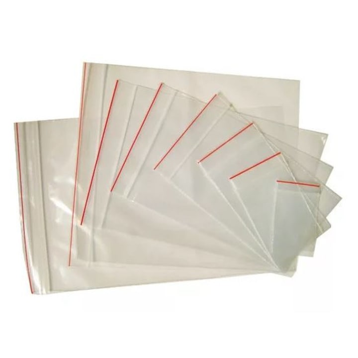 Simítózáras tasak 60x80 mm, átlátszó, 500 db egy csomagban, erősebb vastagságú tasakok