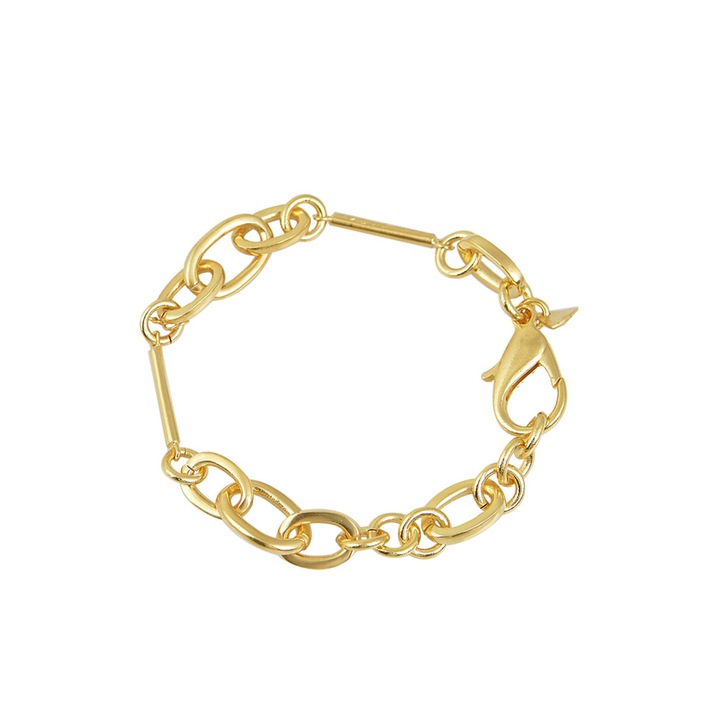 Bratara Max Dilon Boston, placata cu aur 24k, 19cm, aurie