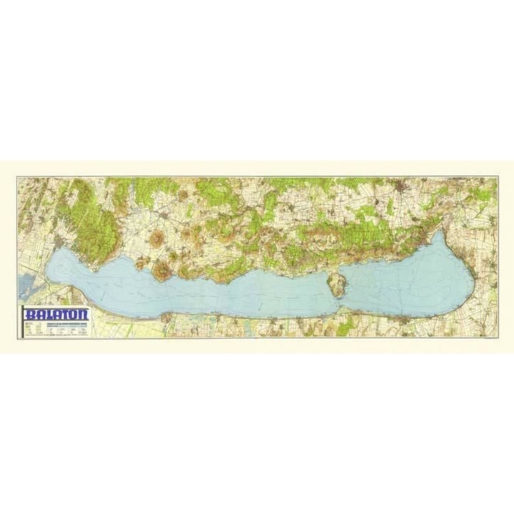 HM Balaton 1939 falitérkép 180cm x 67cm