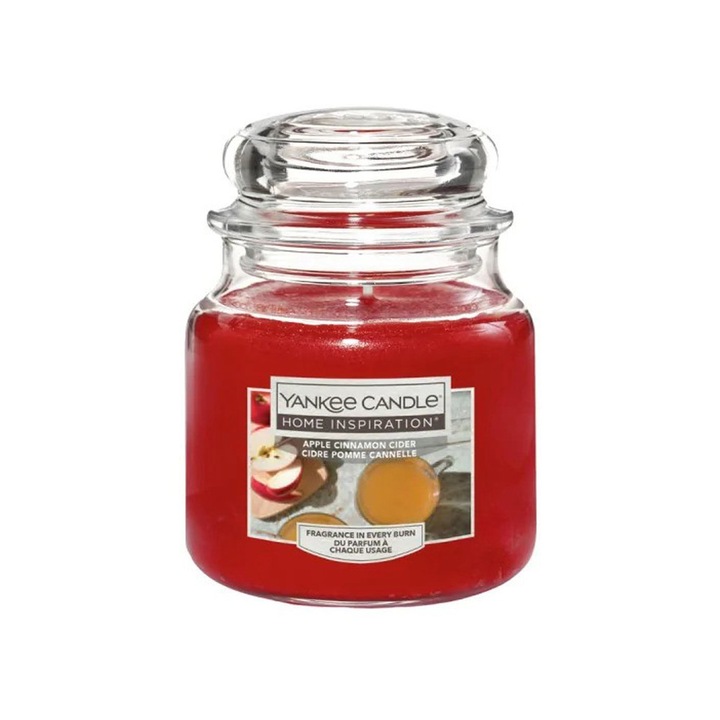 Lumanare Parfumata Borcan Mic Apple Cinnamon Cider, YANKEE CANDLE Home Inspiration