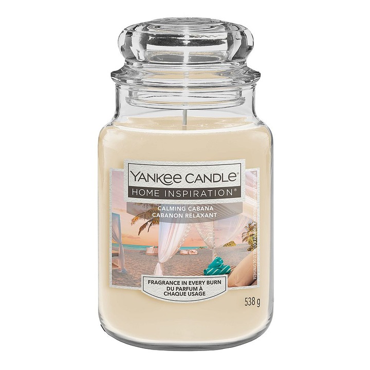 Голям буркан с ароматна свещ Calming Cabana, YANKEE CANDLE Home Inspiration