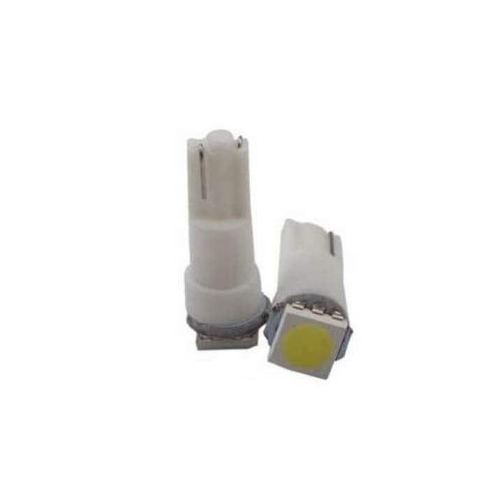 Автомобилен светодиод, T5 smd 5050 led, табло, студено бяло, W1.2W