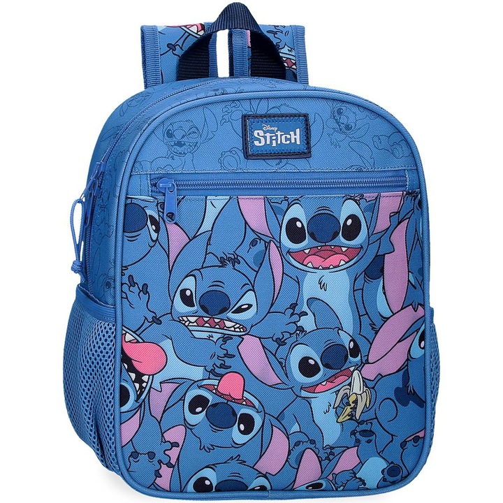 Ученическа раница Disney Happy Stitch, За момчета, За детска градина, Син, 23x28x10 см